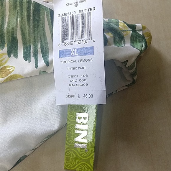 Gianni Bini Tropical Lemons Swim Bikini Bottoms - Picture 4 of 9